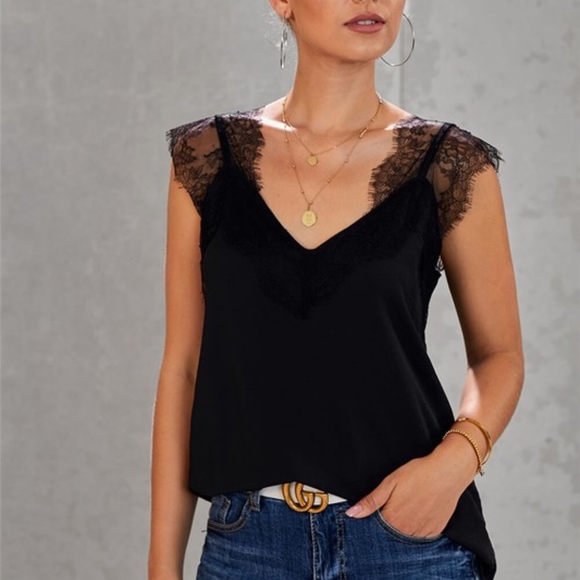 FINLEY Lace Black Top - Picture 5 of 5